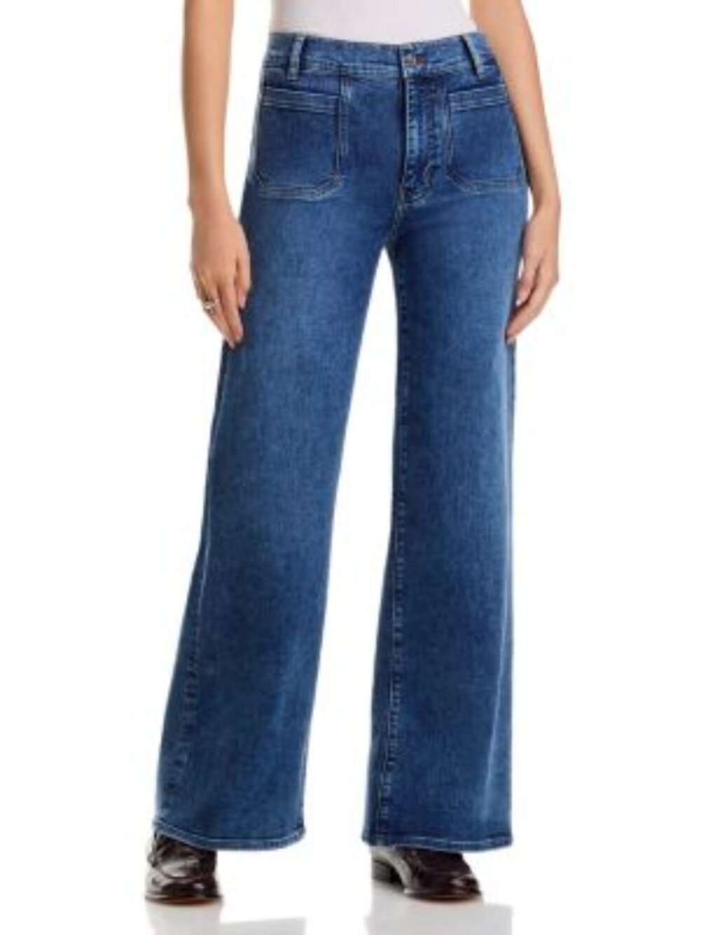 FRAME Le Slim‎ Palazzo Modernist Pocket Jeans in Esteem